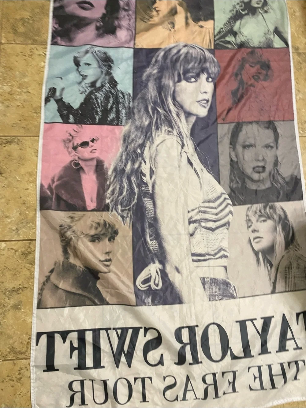 Taylor Swift Eras Tour Collage Large Wall Banner Swifty Tapestry Artwork 59 x 36